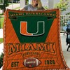 NCAA Big Miami Hurricanes Quilt Blanket for Fans