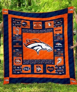 NFL Denver Broncos Quilt Blanket for Football Fans