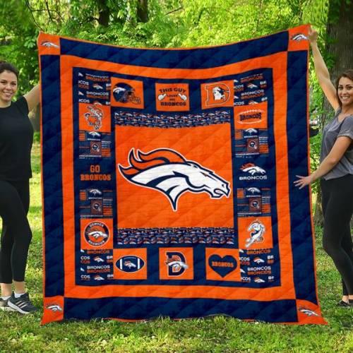 NFL Denver Broncos Quilt Blanket for Football Fans
