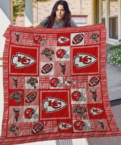 NFL Football Kansas City Chiefs Family Fan Quilt Blanket - Perfect for Fans of the Team