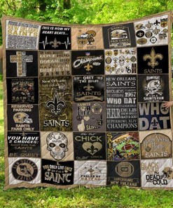 NFL New Orleans Saints Quilt Blanket with Iconic Design and Comfortable Material