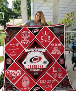 NHL Carolina Hurricanes EST 1997 Quilt Blanket: The Perfect Gift for Any Hockey Fan