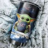 NHL Tumbler for Baby Yoda and Columbus Blue Jackets Fans
