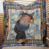 Naive Horse Geometric Pattern Quilt Bedding Set