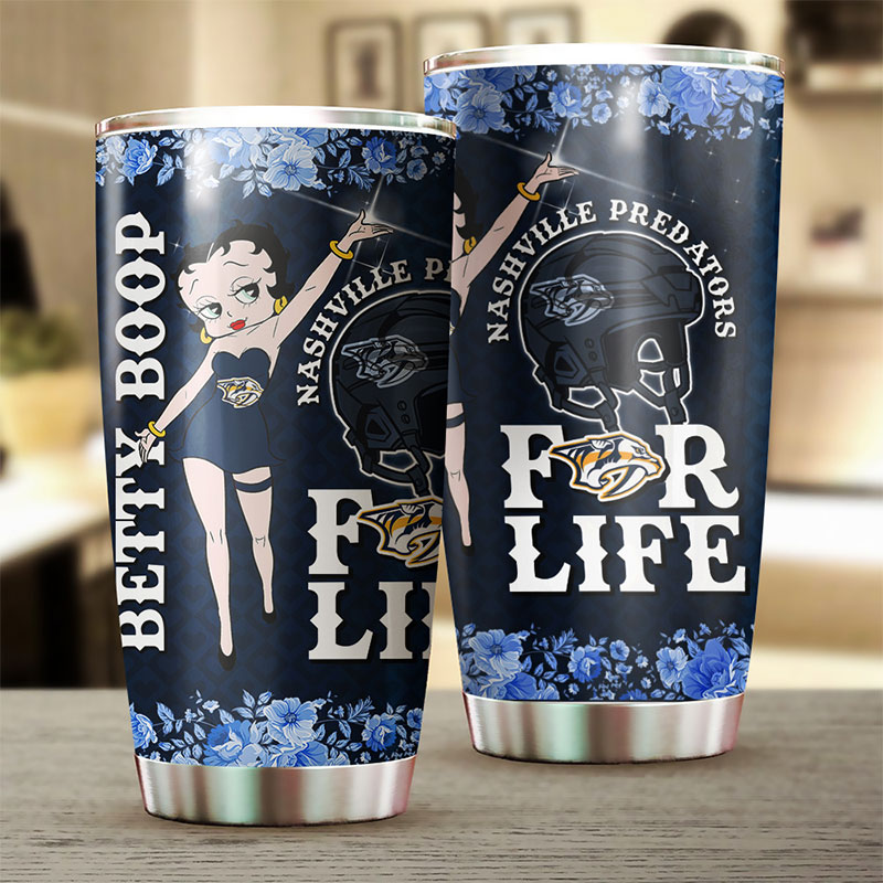 Nashville Predators Fans Need This Betty Boop NHL Tumbler - Image 2