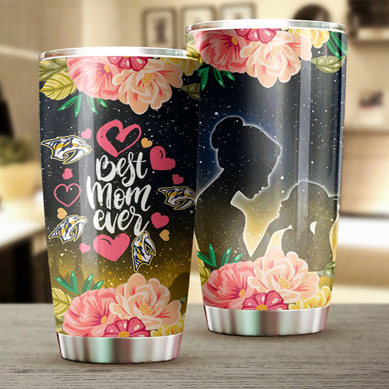 Nashville Predators NHL Tumbler - Best Mom Ever Deserves Only the Best Tumbler - Image 2