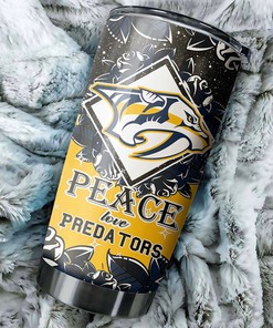 Nashville Predators NHL Tumbler: Peace Love Design Tumbler for NHL Fans, Ideal for Any Occasion