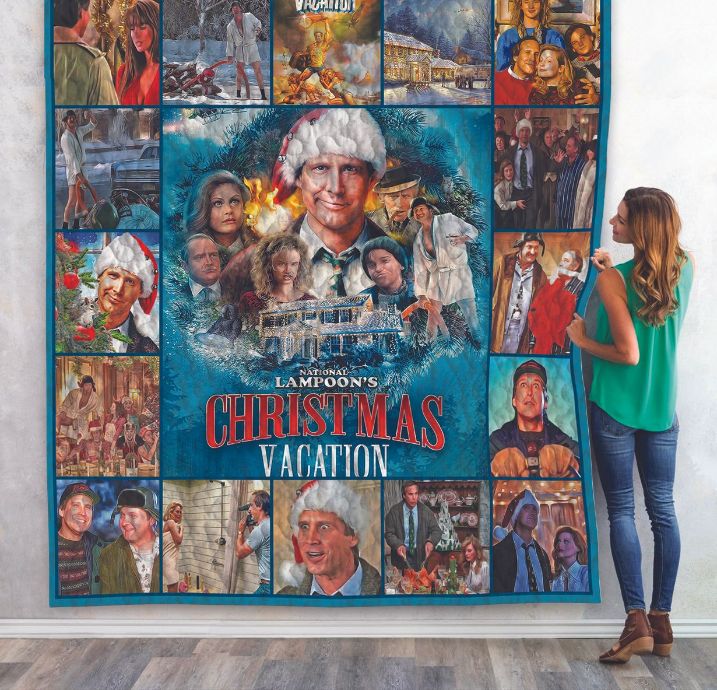 National Lampoon's Christmas Vacation Poster Quilt Bedding Set - The Perfect Gift for Movie Fans