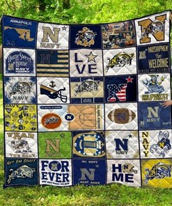 Navy Midshipmen NCAA Collection Combined Great Quilt Bedding Set