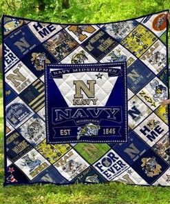 Navy Midshipmen Ncaa Quilt Bedding Set for Boys