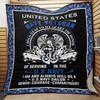 Navy Veteran Theme I Am and Always Will Be Quilt Blanket