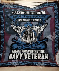 Navy Veteran Title Forever Quilt Blanket: Perfect for Patriotic Souls