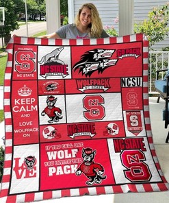 Nc State Wolfpack Love Quilt Blanket - Ideal for Sports Fans