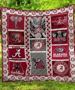 Ncaa Alabama Crimson Tide Quilt Bedding Set with Soft Quilt Blanket for Fans