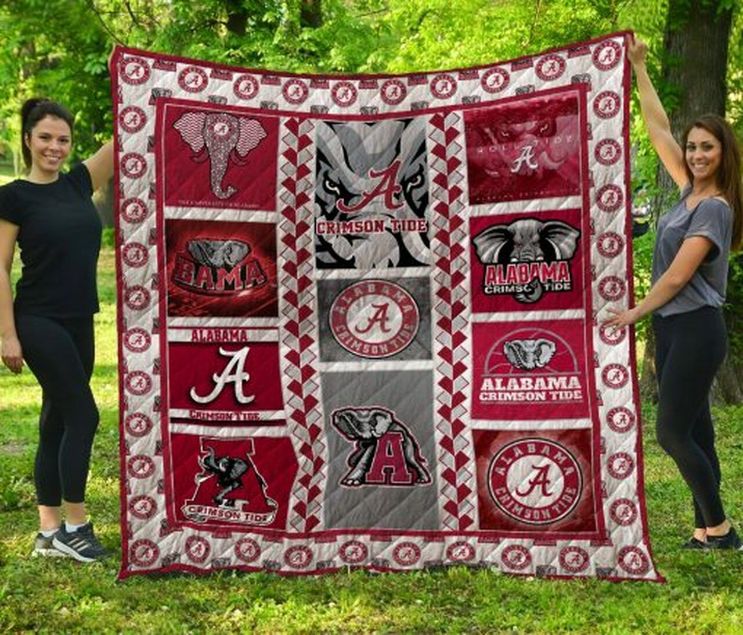 Ncaa Alabama Crimson Tide Quilt Bedding Set with Soft Quilt Blanket for Fans
