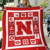 Nebraska Cornhuskers NCAA Quilted Bedding Set with Cozy Comforter and Shams