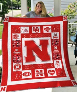Nebraska Cornhuskers NCAA Quilted Bedding Set with Cozy Comforter and Shams
