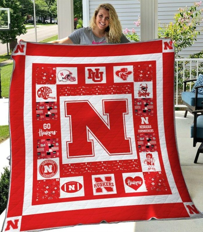 Nebraska Cornhuskers NCAA Quilted Bedding Set with Cozy Comforter and Shams