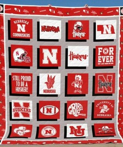 Nebraska Cornhuskers Ncaa Quilt Bedding Set with Soft Quilt Blanket for Fans