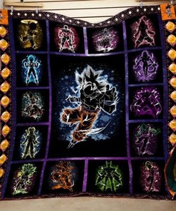 Neon Dragon Ball Goku Art Quilt Bedding Set