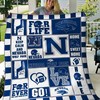 Nevada Wolf Pack Ncaa Quilt Bedding Set with Collected Collection Quilt Blanket