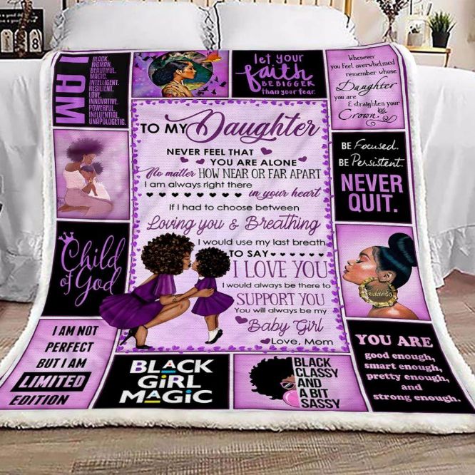 Never Feel Alone- To My Daughter Quilt Bedding Set for Kids.