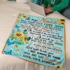 Never Forget That I Love You Sunflower Blanket - Sentimental Gift from Aunt to Niece