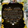 Never Forget- To My Daughter Blanket Family Quilt Bedding Set.