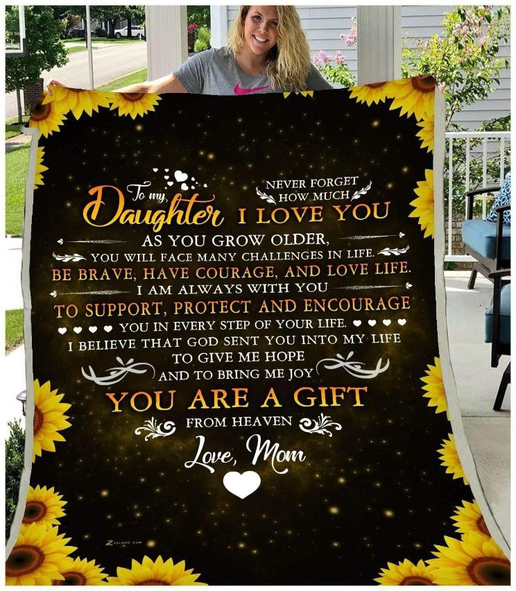 Never Forget- To My Daughter Blanket Family Quilt Bedding Set.