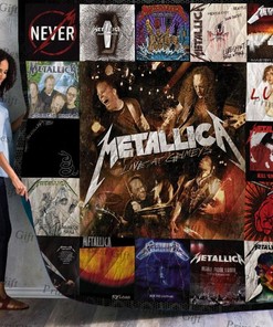 Never Metalica Album Posters Quilt Blanket with Unique Rock Music Inspiration