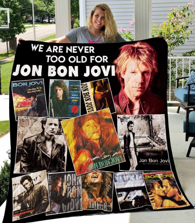 Never Too Old For Jon Bon Jovi Vr Collection New Quilt Bedding Set for Music Lovers