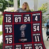 New England Patriots All The Numbers Quilt Blanket - Great for Football Fans