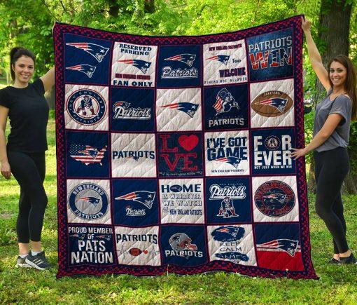 New England Patriots Quilt Blanket for Football Fans