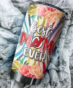 New Jersey Devils NHL Tumbler: Best Mom Ever with Flower Design, Personalized for NHL Fans