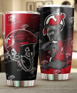 New Jersey Devils NHL Tumbler - Funny Dog Design Tumbler