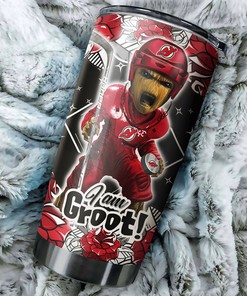 New Jersey Devils NHL Tumbler - I Am Groot Tumbler with Comic Quote - G Fanatics