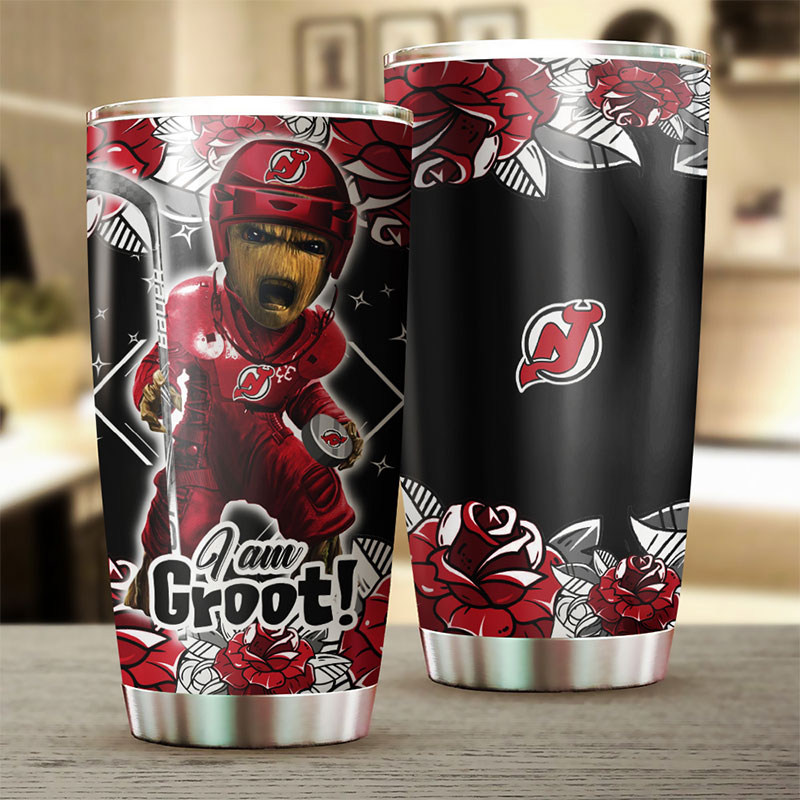 New Jersey Devils NHL Tumbler - I Am Groot Tumbler with Comic Quote - G Fanatics - Image 2