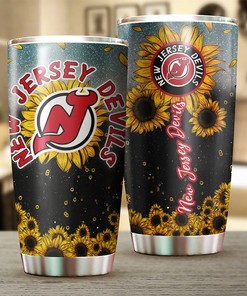 New Jersey Devils NHL Tumbler - Sunflower Tumbler with NHL Logo - G Fanatics