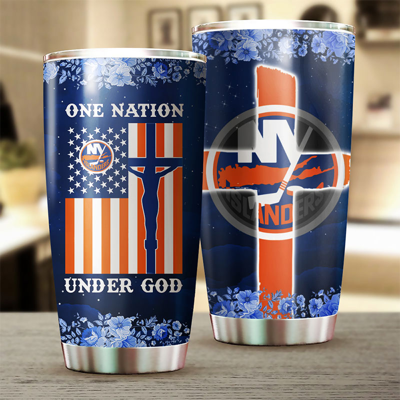 New York Islanders NHL Tumbler - One Nation Under God - Image 2