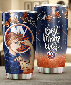 New York Islanders NHL Tumbler - Strong Best Mom Ever Design Tumbler