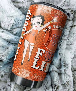 New York Mets MLB Tumbler for Betty Boop fans with MLB logo