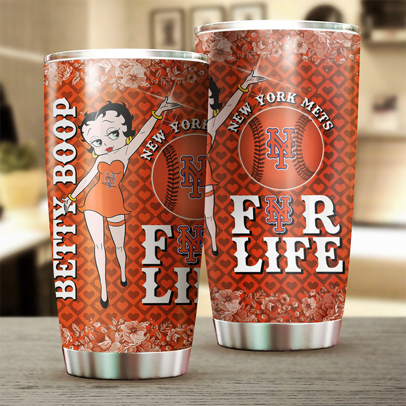 New York Mets MLB Tumbler for Betty Boop fans with MLB logo - Image 2