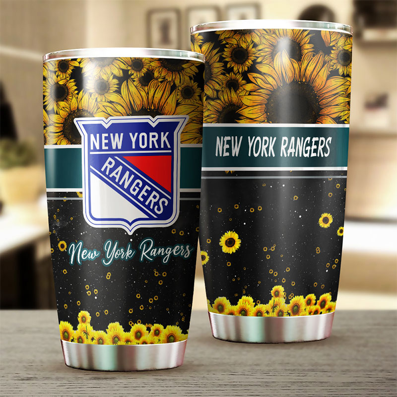 New York Rangers NHL Tumbler - Beautiful Sunflower Tumbler - G Fanatics - Image 2