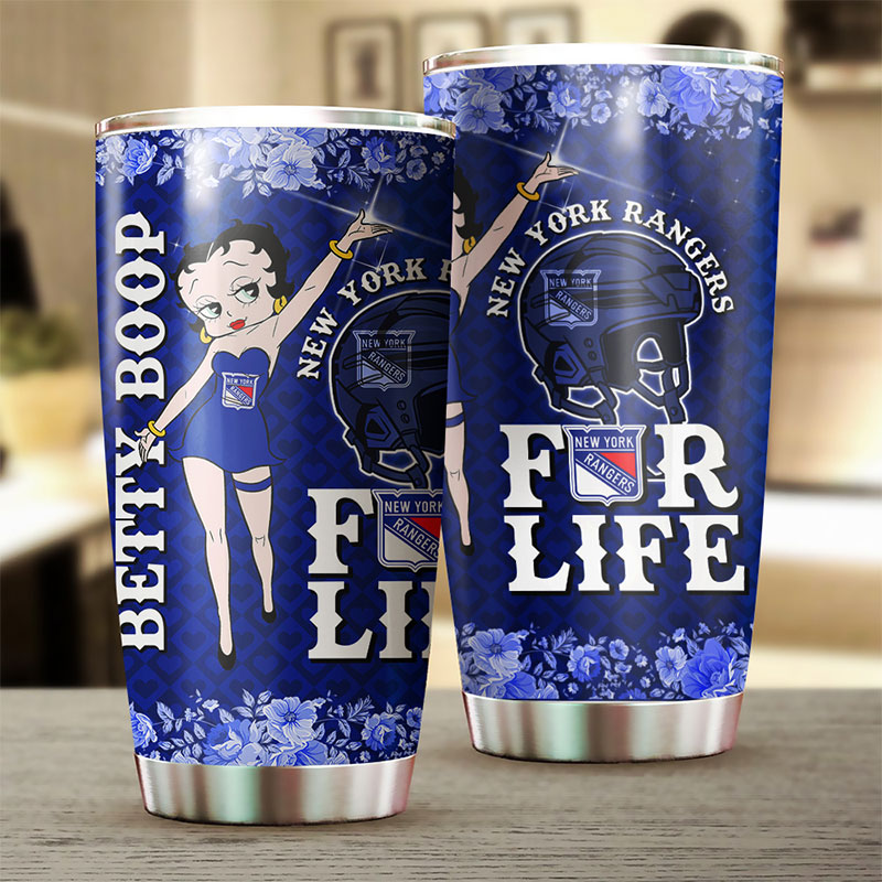 New York Rangers NHL Tumbler - Betty Boop Design That Will Make Your Day - Image 2