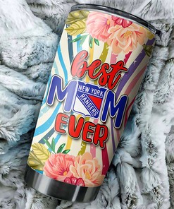 New York Rangers NHL Tumbler - Flowers for Best Mom Ever, She Deserves the Best