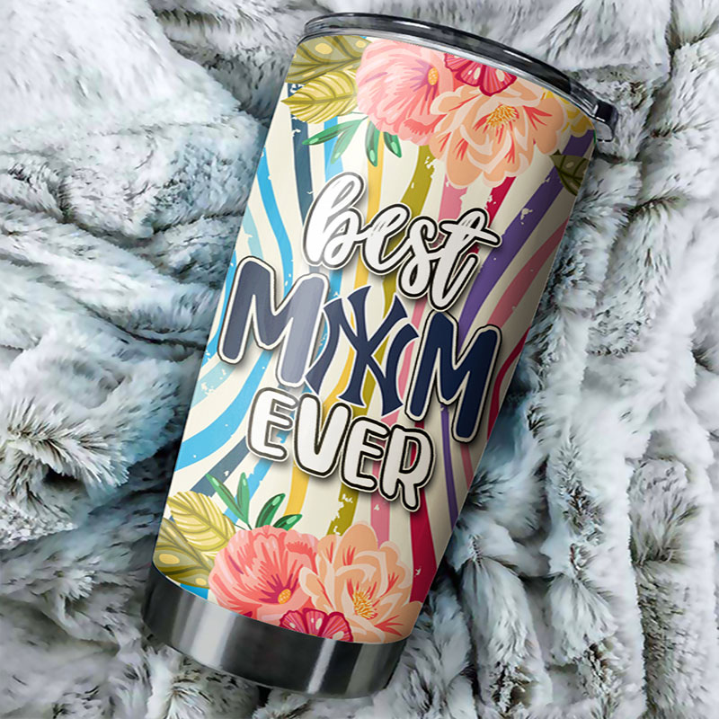 New York Yankees MLB Tumbler - Best Mom Ever Flower Edition
