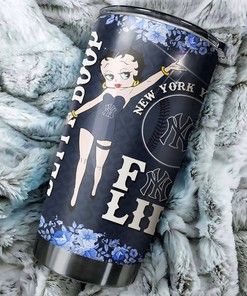 New York Yankees MLB Tumbler featuring Iconic Betty Boop Design