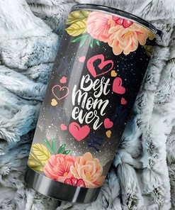 New York Yankees MLB Tumbler for Best Mom Ever with Cool Flower Design and MLB Logo