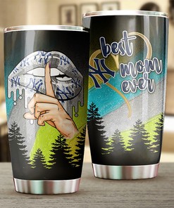 New York Yankees MLB Tumbler for Best Mom Ever with Personalized Touch and MLB Logo