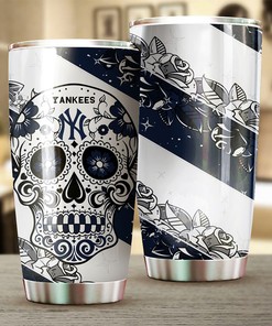 New York Yankees MLB Tumbler with Skull Graphics
